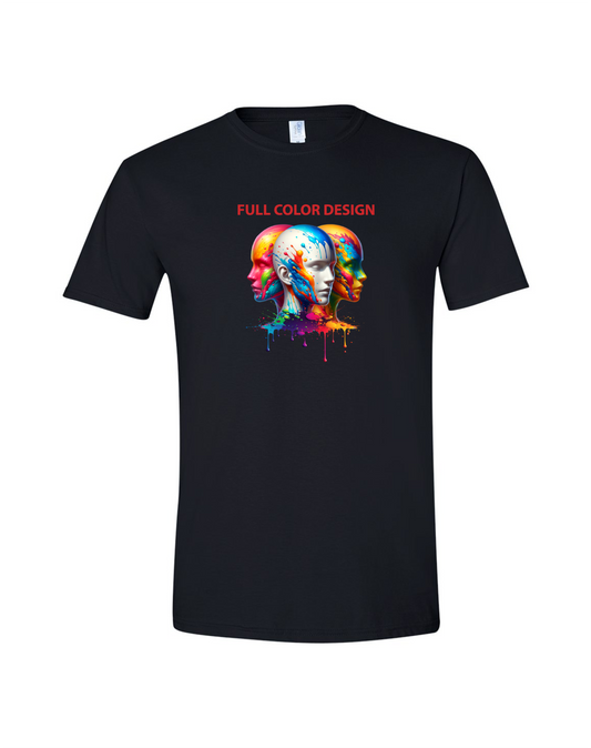 20 Full Color Softstyle shirts for 12.99 per shirt. Chest print only.