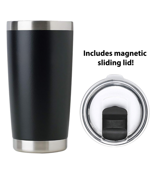 Stainless Steel Travel Mug With Magnetic Sliding Lid